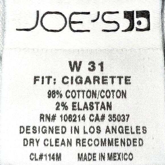 Joe’s Jeans The Cigarette Cuffed Crop Jeans in Blue Wash Women’s 31 - Picture 10 of 11